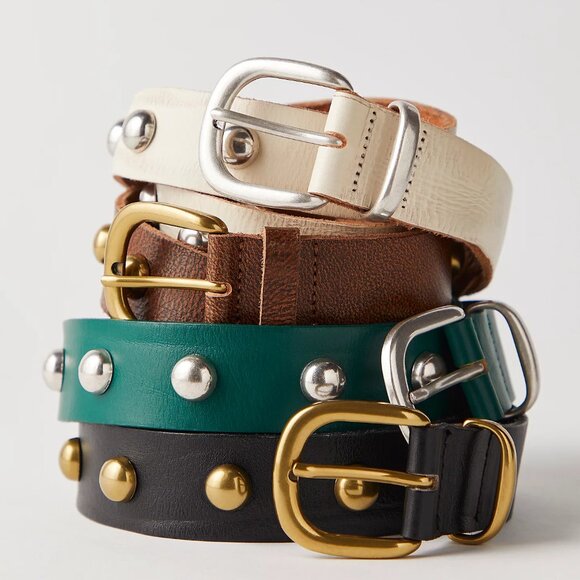 Free People Leather Rhodes Stud Belt - Picture 3 of 7